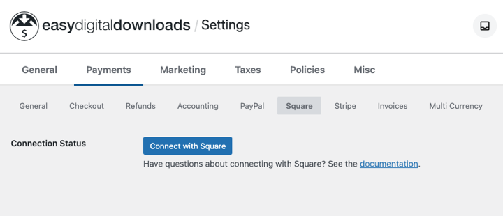 connect-with-square-edd – Easy Digital Downloads The Square payments settings for Easy Digital Downloads in WordPress.