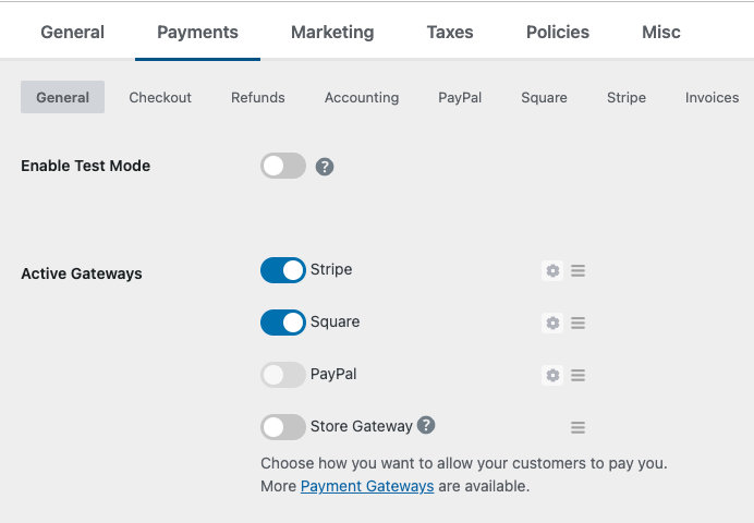 Setting up payment gateway in Easy Digital Downloads.