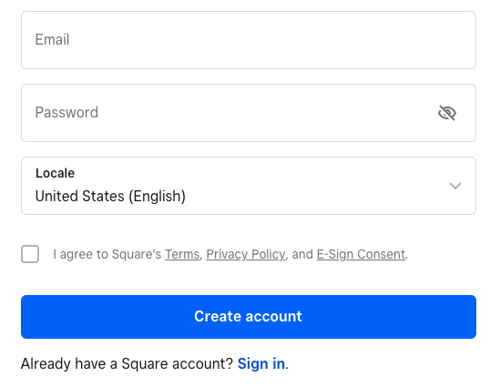 signup-square-form – Easy Digital Downloads Sign up form to create new Square account.