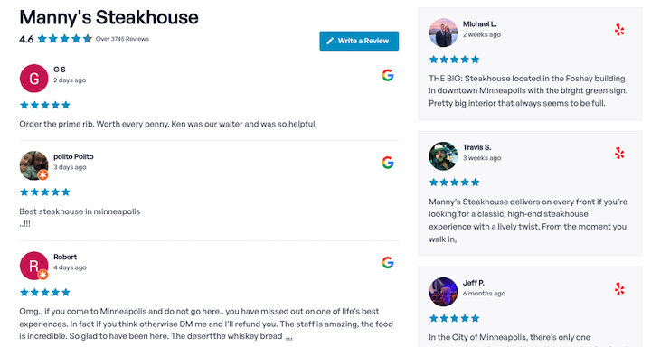 Screenshot – Easy Digital Downloads Smash Balloon Reviews Feed WordPress plugin displaying customers' product reviews.