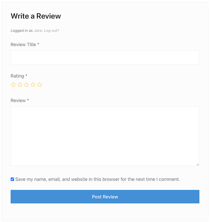 wordpress-product-review-form – Easy Digital Downloads A WordPress product review form from Easy Digital Downloads.