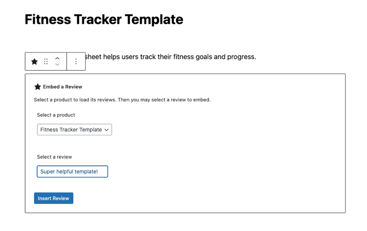 add-product-review-wordpress-embed-block – Easy Digital Downloads Option to add product reviews to WordPress page and embed via EDD block.