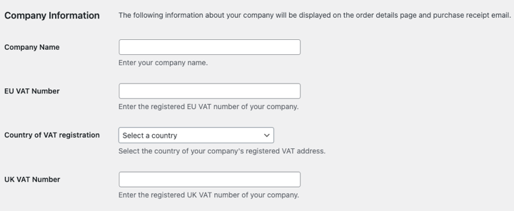 company-vat-information-edd-settings – Easy Digital Downloads Easy Digital Downloads VAT company information settings.