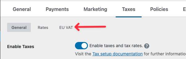 image – Easy Digital Downloads Where to find the EU VAT settings in Easy Digital Downloads.