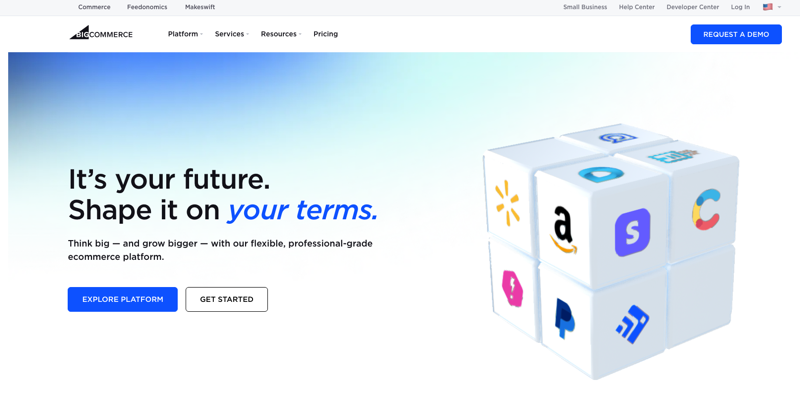The BigCommerce website.