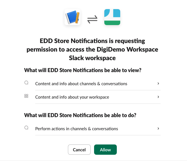 all-edd-slack-integration-app – Easy Digital Downloads Permission request for Slack access to Easy Digital Downloads store.