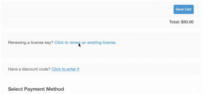 Renewing software license key in Easy Digital Downloads
