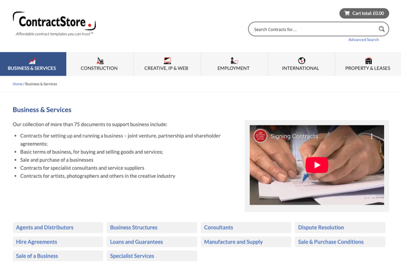 business-contact-templates-digital-product-ideas โ Easy Digital Downloads ContractStore website selling documents and business templates as digital products for passive income.