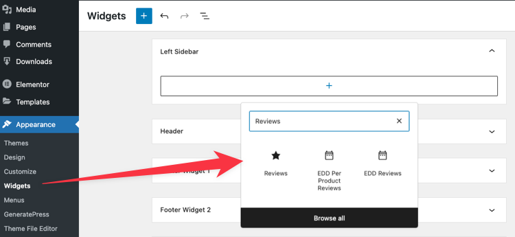 edd-add-reviews-wordpress-widgets – Easy Digital Downloads The widgets to add reviews in WordPress via Easy DIgital Downloads.