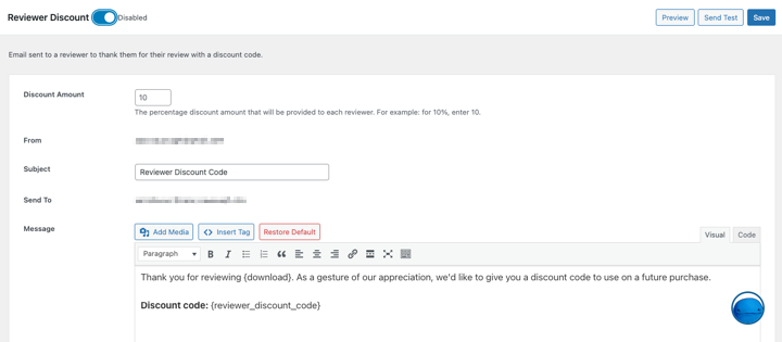 reviewer-discount-email-template – Easy Digital Downloads The Reviewer Discount email template to incentivize customers to add reviews to WordPress sites.