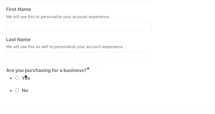 Using dynamic conditional fields on a checkout form in CFM extension for smarter checkout forms.