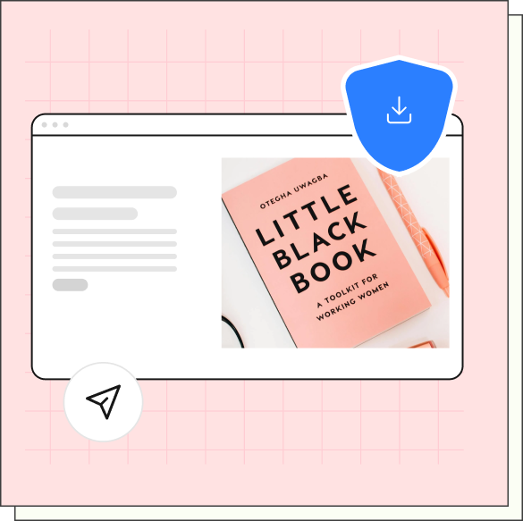 Secure digital content file delivery for digital book downloads.