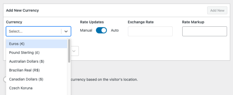 Add new currency in WordPress via Easy Digital Downloads.