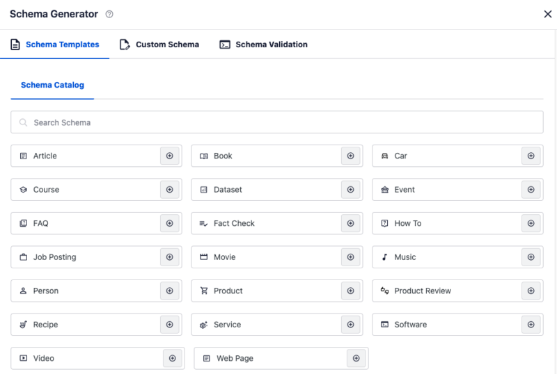 The AIOSEO Schema Generator to create product schema and help with digital product optimization.