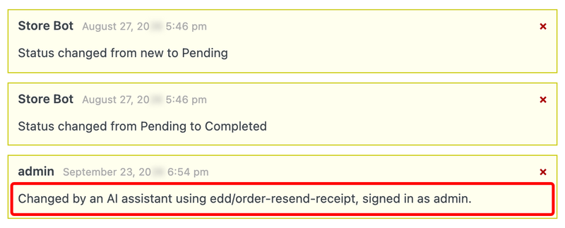edd-ai-order-note – Easy Digital Downloads Easy Digital Downloads AI assistant note of what changed.