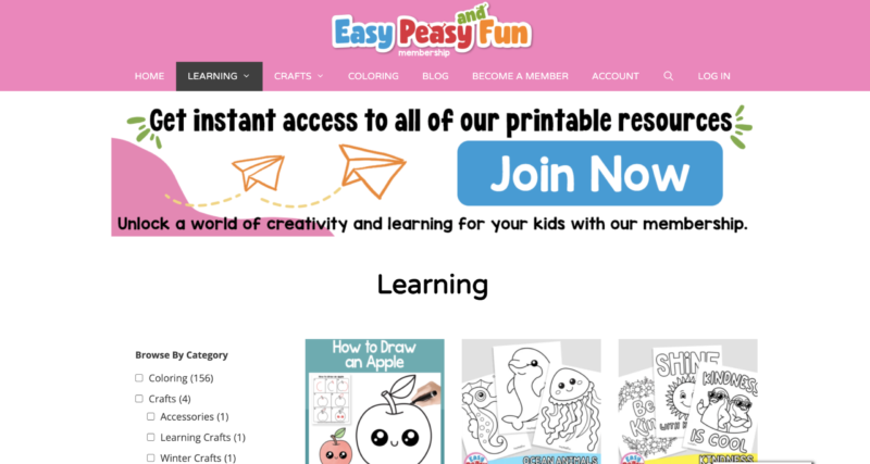 easypeasyfun-membership-scaled – Easy Digital Downloads A printable resources and activity website selling memberships with Easy Digital Downloads.