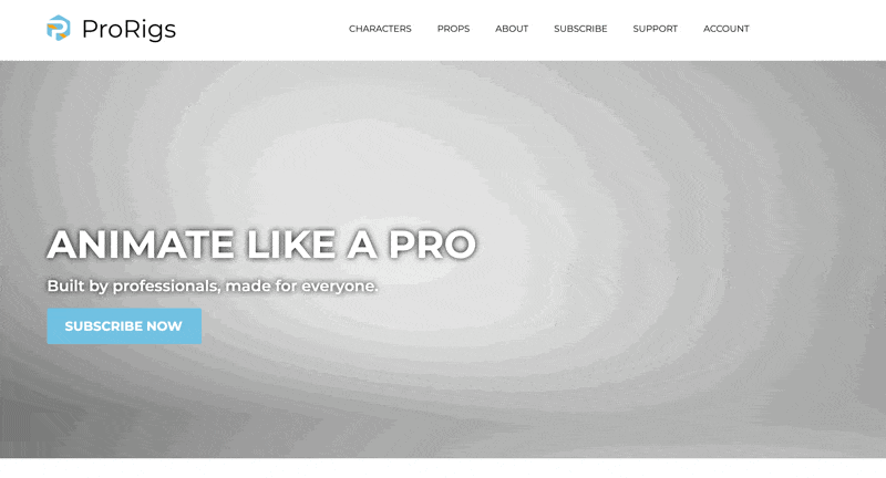 prorigs-animations-3d-edd 1 – Easy Digital Downloads ProRigs website using Easy Digital Downloads to sell 2D models and animations onlien.