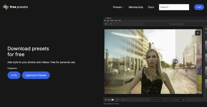sell-lightroom-presets-free-presets-scaled – Easy Digital Downloads Free presents website.